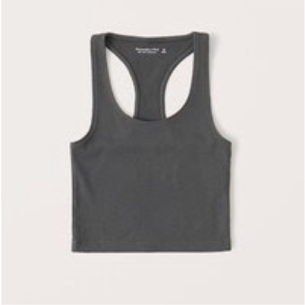 Seamless Ribbed Racerback Soft A&F Tank Small NWOT gray